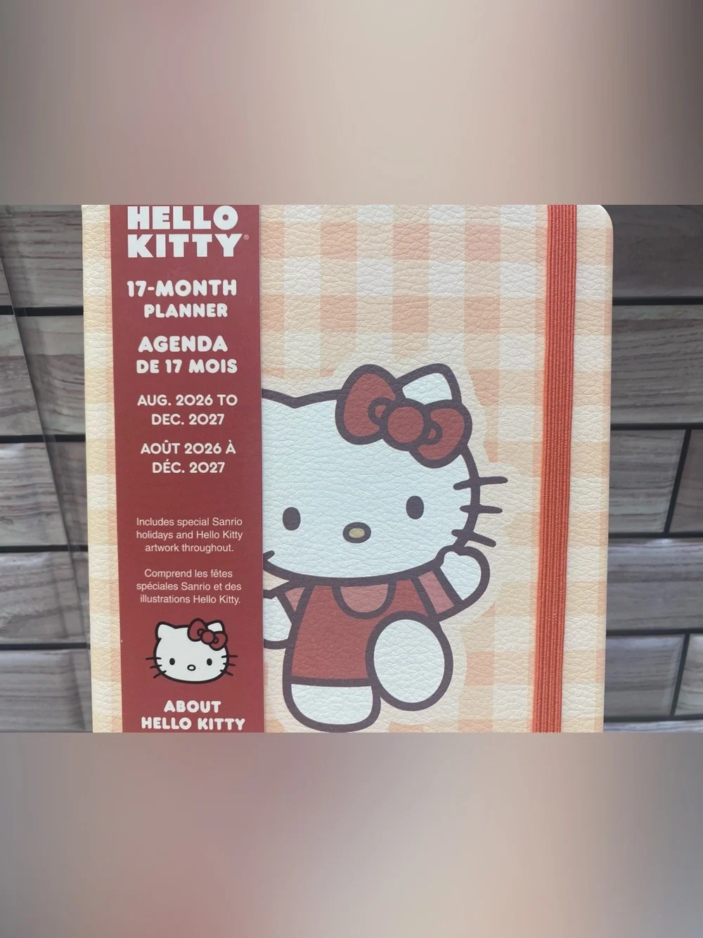 Hello Kitty ❤️ Monthly 17 months Planner Aug.2026 to Dec.2027 Cognac NEW